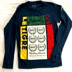Le Tigre Collection Men’s Long Sleeve Shirt. Size Small. 100% Cotton